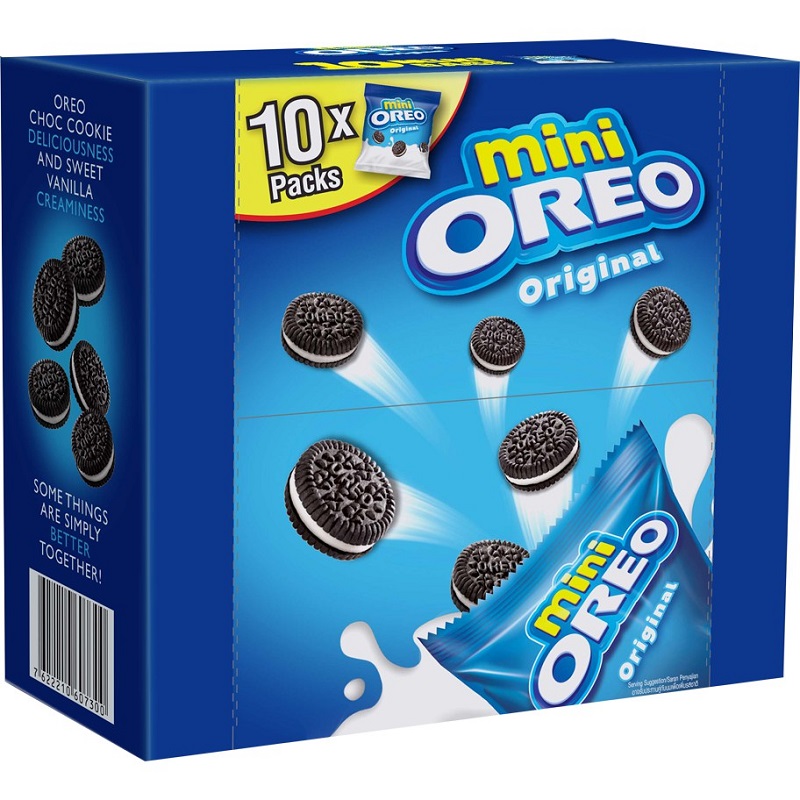 Mini Oreo Original Chocolate Sandwich Cookies With Vanilla Flavored Cream 204g x 6 Boxes Mini Oreo Original Chocolate Sandwich Cookies With Vanilla Flavored Cream 204g x 6 Boxes